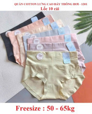 Block 5 cái quần lót nữ cotton lưng cao mã 1201