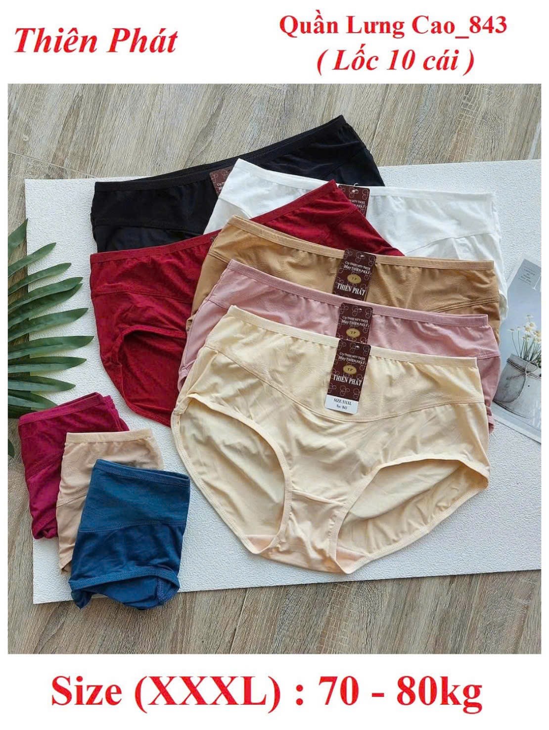 Block 5 cái quần thun lạnh lưng cao 843