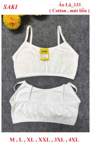 Áo lá học sinh cotton mút liền mã 131