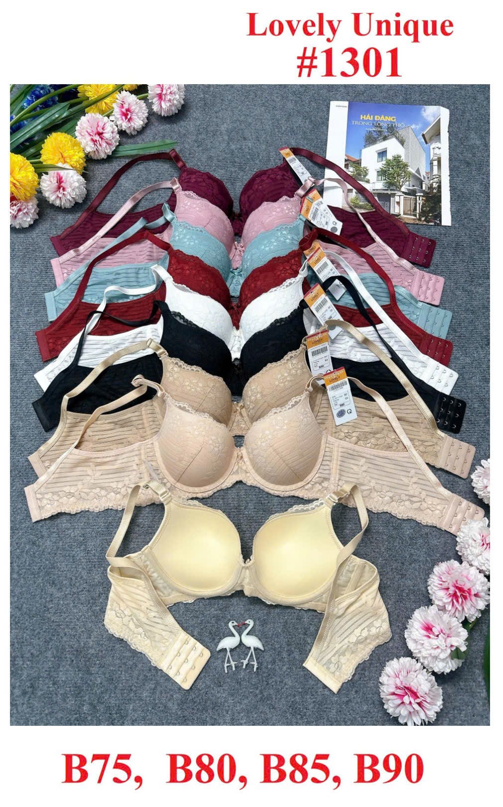 Áo mút vừa ren cài 3 hàng Lovely Việt Nam mã 1301