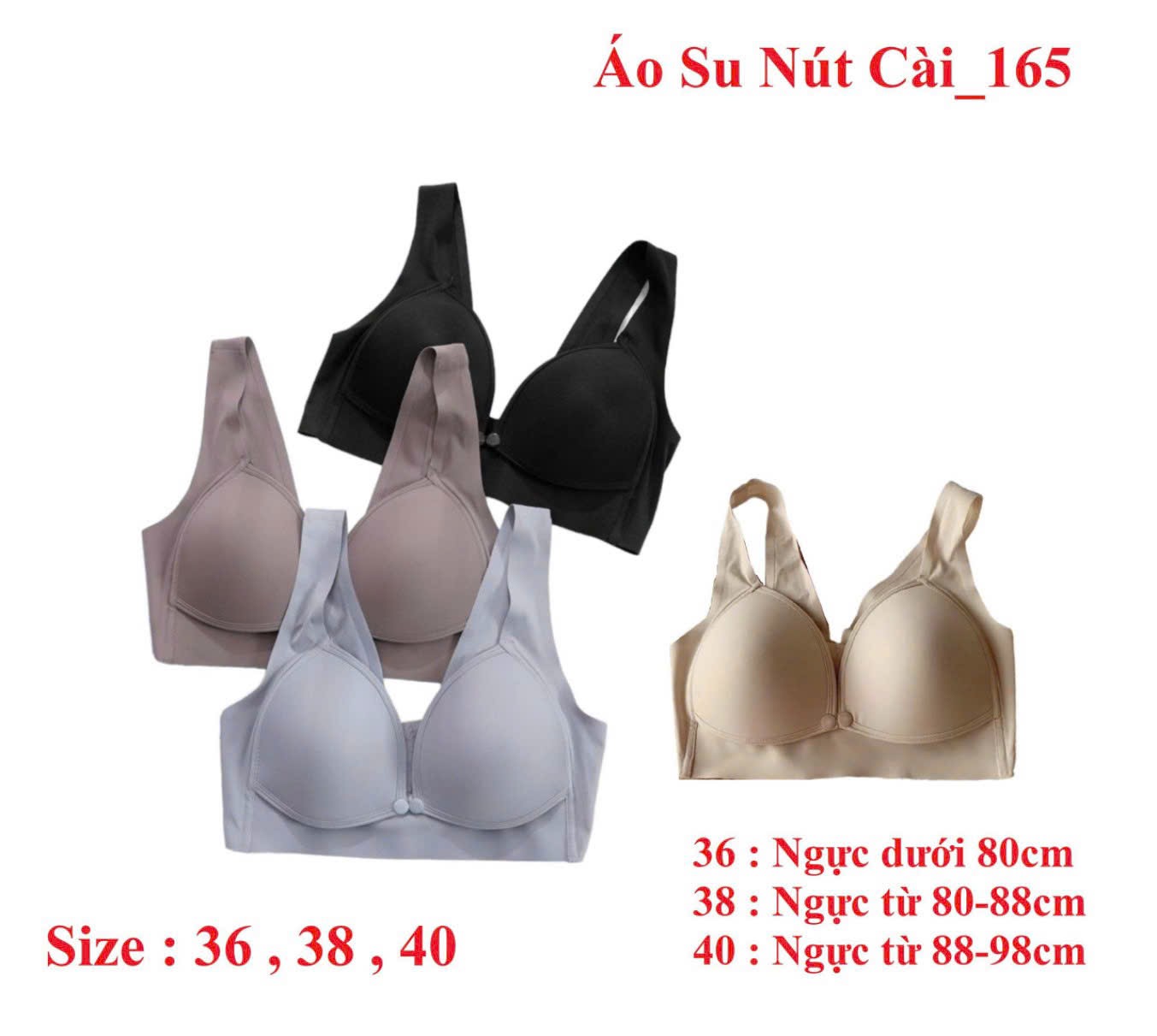 Áo su cài trước mã 165