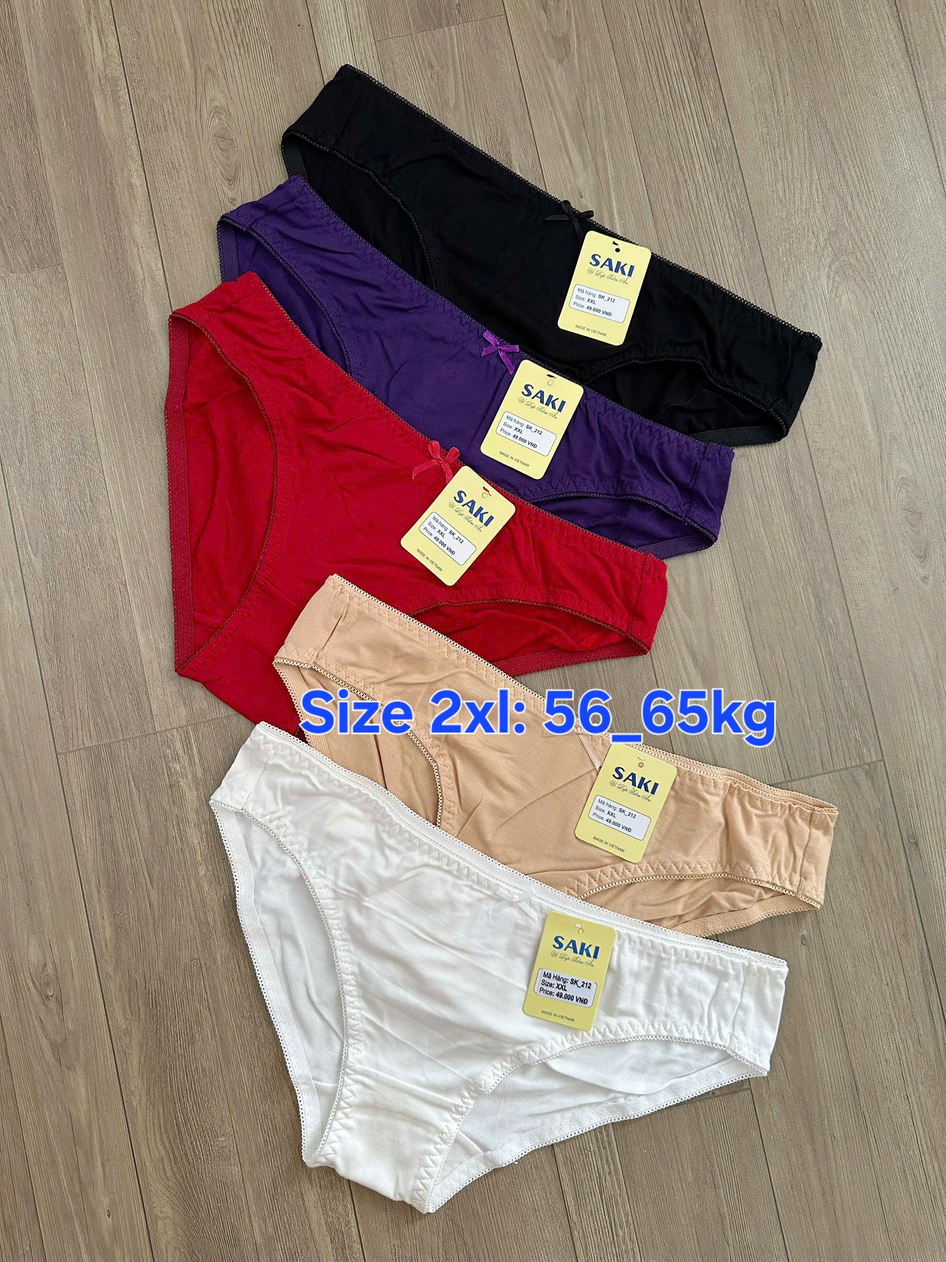 BLOCK 5 cái quần lót cotton cạp thấp hàng Việt Nam mã saki212