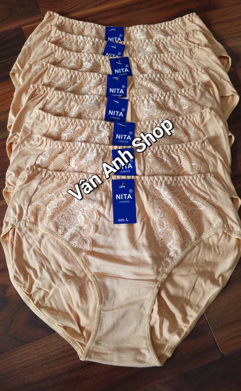 Block 10 cái quần lót nữ cotton lưng cao hàng VN mã Nita